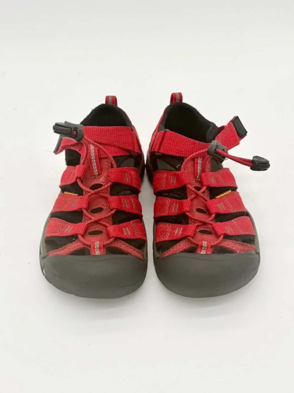 KEEN Kids Newport H2 Waterproof Water Sandals Red Gray Size US Youth 2 EU 34 EUC